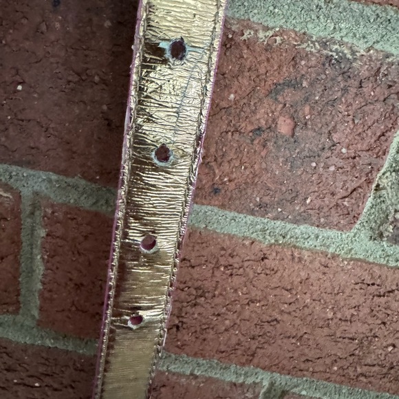 Michael Michael Kors Textured Pink Leather Belt - Picture 6 of 12